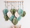 acramé Wall Hanging Leaves – Large Handmade Boho Feather-Style Yarn Tapestry, Chic Leaf Décor for Nursery, Bedroom, or Living Room, 17 × 22 Inches (Green, Sage Green & Beige)